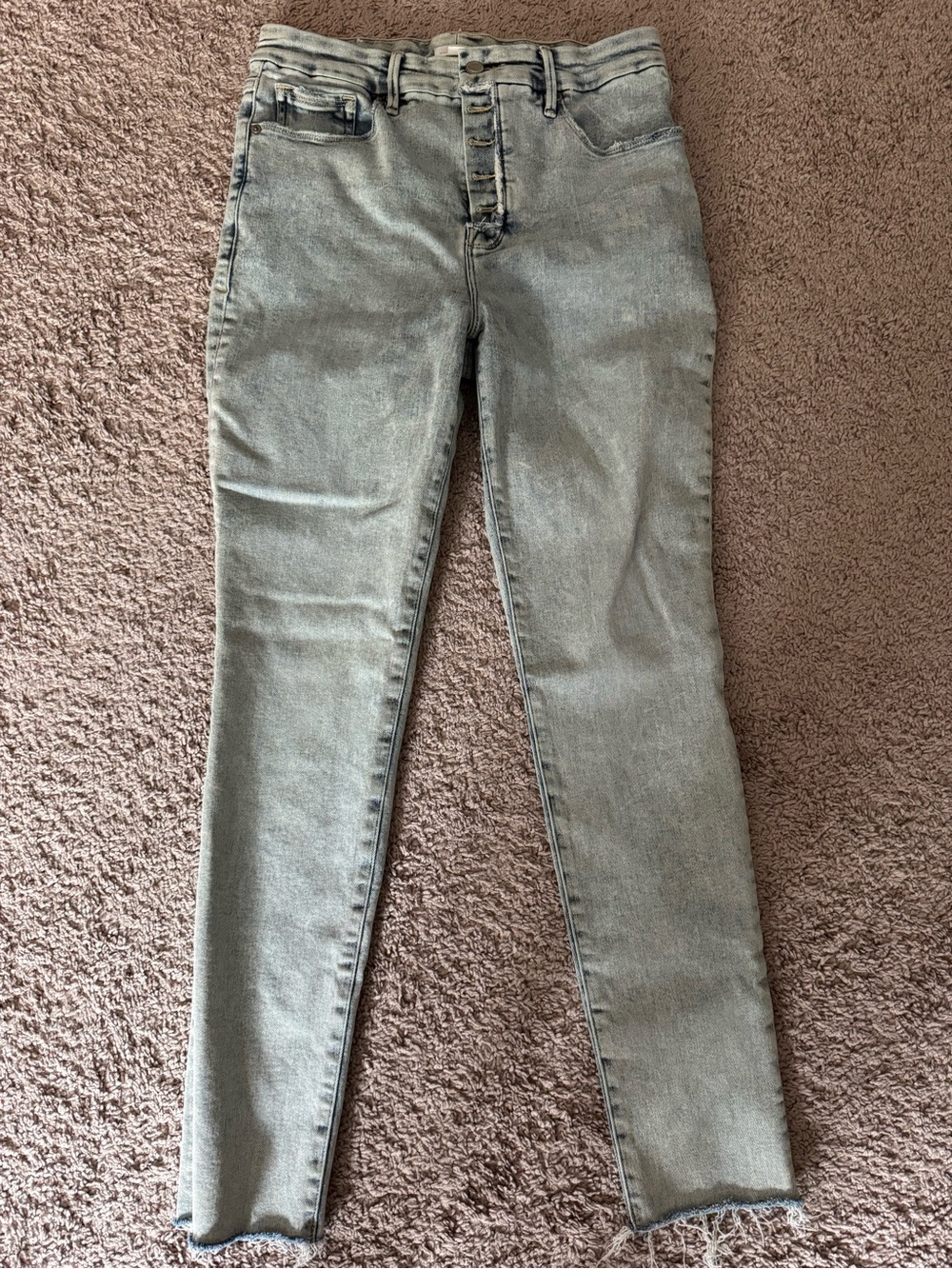 Good American Good Legs Distressed Skinny Jeans Size 12/31